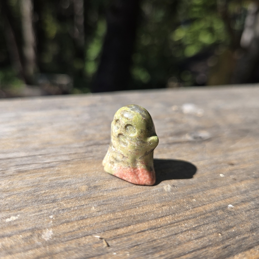 Unakite natural crystal mini ghost 1" - Picture 8 of 8
